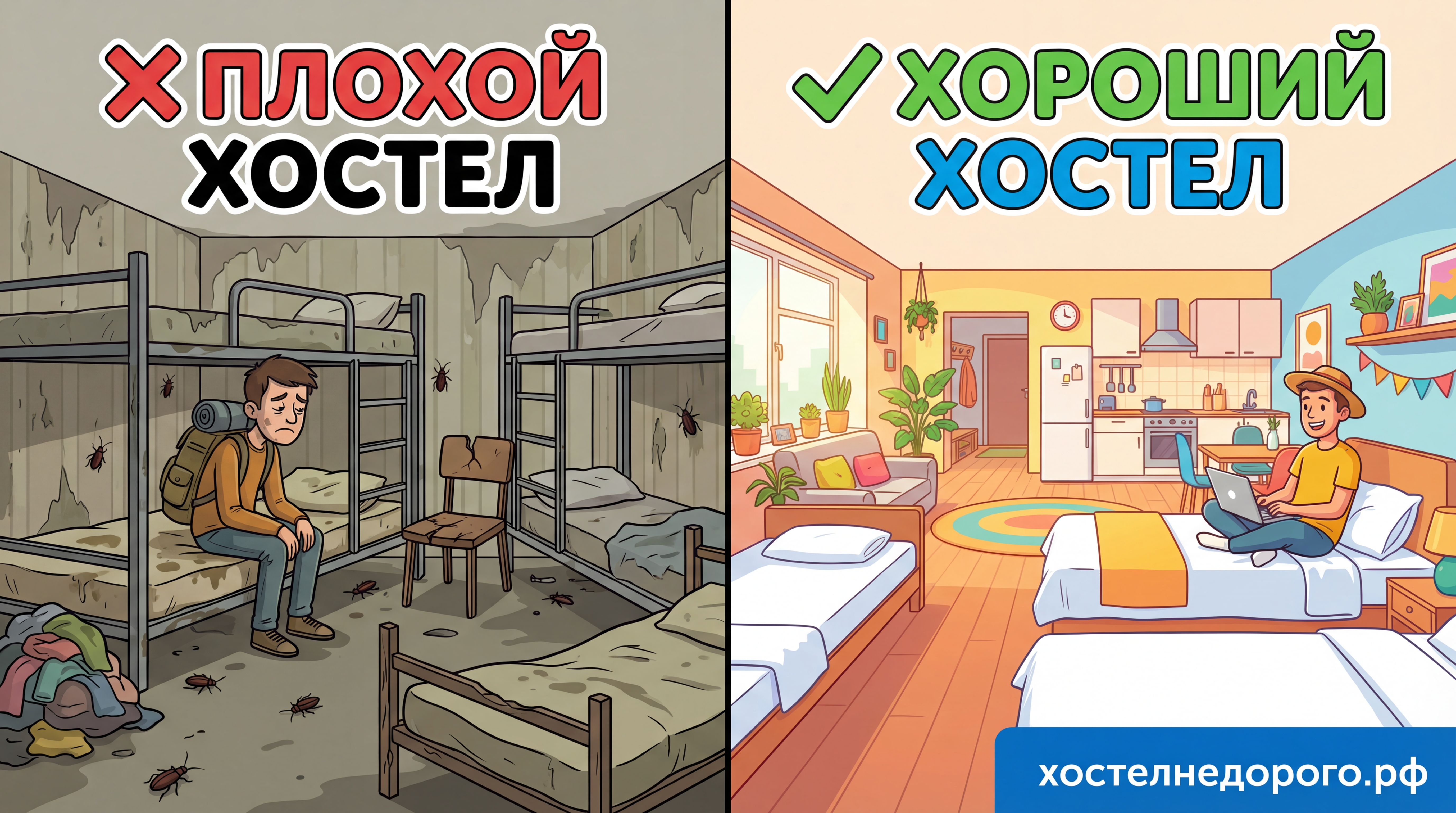 好旅舍与差旅舍的对比